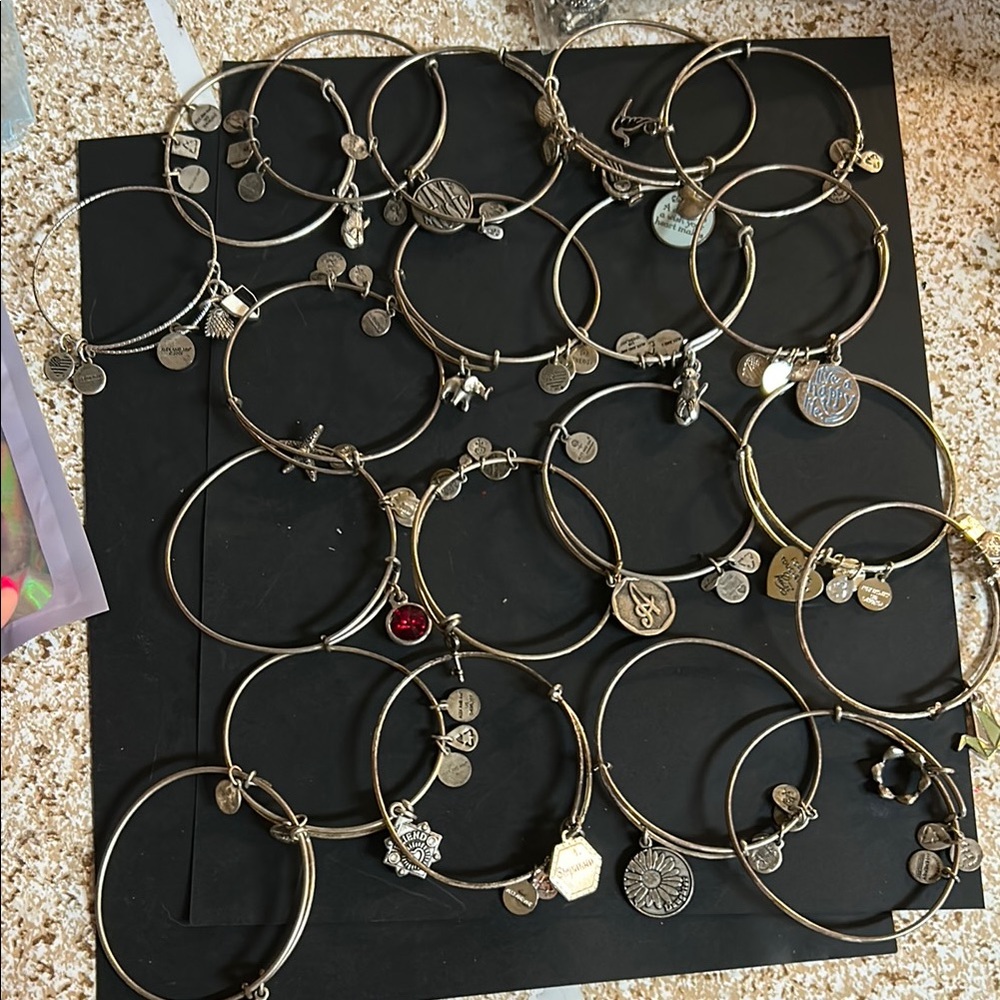 Alex and Ani Silver Charm Bracelets